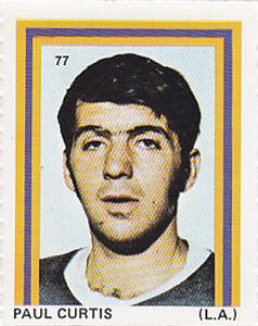 1971-72 Eddie Sargent NHL Players Stickers #77 Paul Curtis Front
