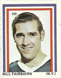 1971-72 Eddie Sargent NHL Players Stickers #123 Bill Fairbairn Front
