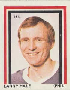 1971-72 Eddie Sargent NHL Players Stickers #154 Larry Hale Front