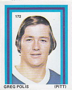 1971-72 Eddie Sargent NHL Players Stickers #172 Greg Polis Front