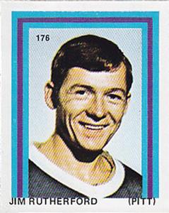1971-72 Eddie Sargent NHL Players Stickers #176 Jim Rutherford Front