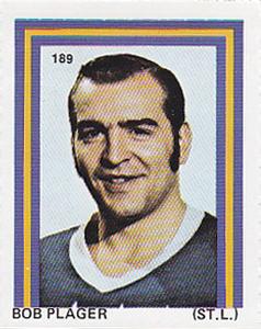 1971-72 Eddie Sargent NHL Players Stickers #189 Bob Plager Front