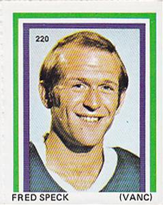 1971-72 Eddie Sargent NHL Players Stickers #220 Fred Speck Front