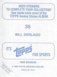 1983-84 Topps Stickers #35 Bill Derlago Back
