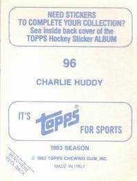 1983-84 Topps Stickers #96 Charlie Huddy Back