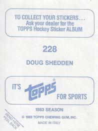 1983-84 Topps Stickers #228 Doug Shedden Back