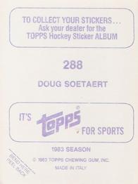 1983-84 Topps Stickers #288 Doug Soetaert Back