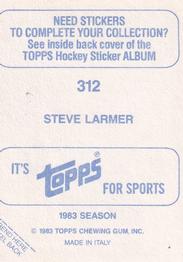 1983-84 Topps Stickers #312 Steve Larmer Back