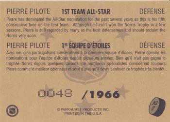 1995-96 Parkhurst 1966-67 - 1st Team All Stars #AS2 Pierre Pilote Back
