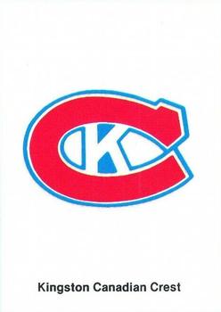 1984-85 Kingston Canadians (OHL) Police #5 Kingston Canadians Crest Front