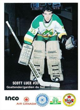 1987-88 Sudbury Wolves (OHL) Police #24 Scott Luce Front