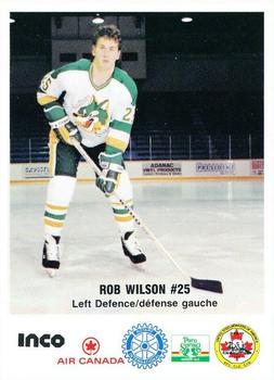 1987-88 Sudbury Wolves (OHL) Police #25 Rob Wilson Front