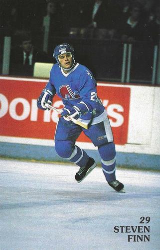 1986-87 Quebec Nordiques #NNO Steven Finn Front