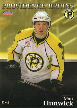 2007-08 Choice Providence Bruins (AHL) #6 Matt Hunwick Front