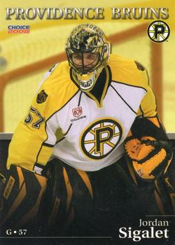 2007-08 Choice Providence Bruins (AHL) #19 Jordan Sigalet Front
