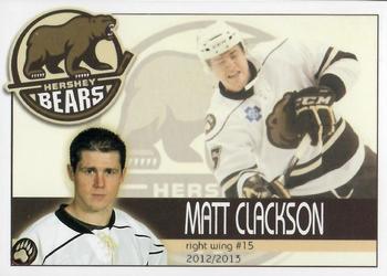 2012-13 Hershey Bears (AHL) #5 Matt Clackson Front