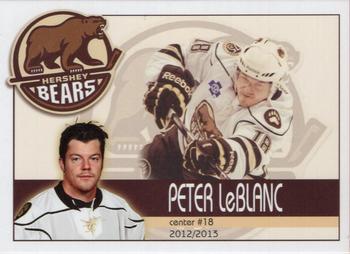 2012-13 Hershey Bears (AHL) #14 Peter Leblanc Front