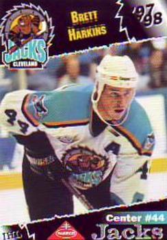 1997-98 Cleveland Lumberjacks (IHL) #12 Brett Harkins Front