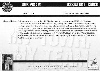 2011-12 bCreative Las Vegas Wranglers (ECHL) #NNO Rob Pallin Back
