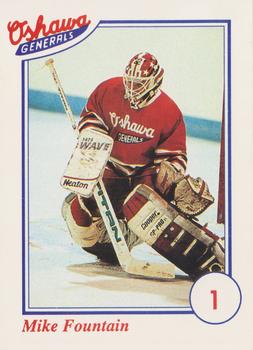 1991-92 Domino's/Coca-Cola Oshawa Generals (OHL) #1 Mike Fountain Front