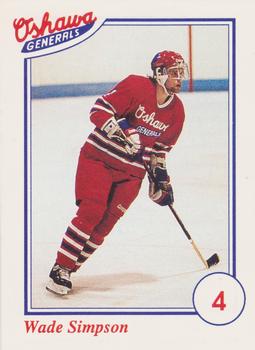 1991-92 Domino's/Coca-Cola Oshawa Generals (OHL) #4 Wade Simpson Front