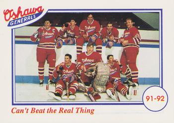 1991-92 Domino's/Coca-Cola Oshawa Generals (OHL) #24 Coca-Cola Front