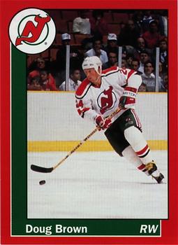 1990-91 Carretta New Jersey Devils #3 Doug Brown Front