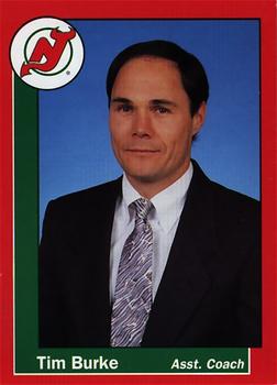 1990-91 Carretta New Jersey Devils #5 Tim Burke Front