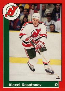 1990-91 Carretta New Jersey Devils #13 Alexei Kasatonov Front