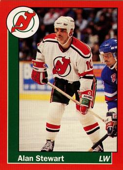 1990-91 Carretta New Jersey Devils #25 Alan Stewart Front