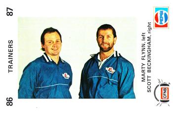 1986-87 Fredericton Express (AHL) Police #NNO Marty Flynn / Scott Beckingham Front