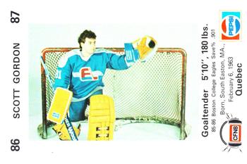 1986-87 Fredericton Express (AHL) Police #NNO Scott Gordon Front