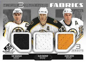 2014-15 SP Game Used - Authentic Fabrics Triples #AF3-BEES Ray Bourque/Glen Murray/Adam Oates Front