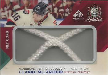 2014-15 SP Game Used - Heritage Classic Materials Net Cord #HCNC-CM Clarke MacArthur Front