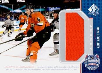2014-15 SP Game Used - Stadium Series Materials Jerseys #SS-BL Ben Lovejoy Front