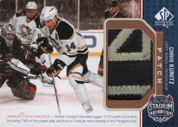 2014-15 SP Game Used - Stadium Series Materials Patches #SS-CK Chris Kunitz Front