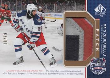 2014-15 SP Game Used - Stadium Series Materials Patches #SS-MZ Mats Zuccarello Front