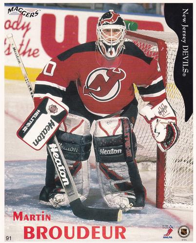 1996-97 Maggers - Test Proof #91 Martin Brodeur Front