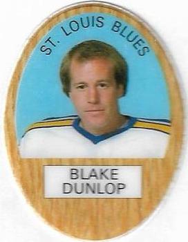 1983-84 Funmate NHL Puffy Stickers #NNO Blake Dunlop Front
