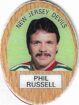 1983-84 Funmate NHL Puffy Stickers #NNO Phil Russell Front