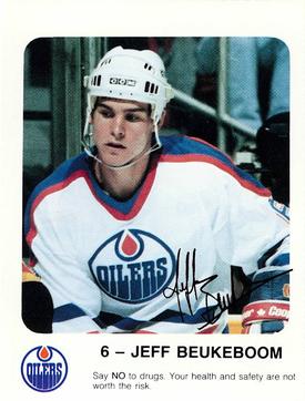1986-87 Red Rooster Edmonton Oilers #NNO Jeff Beukeboom Front