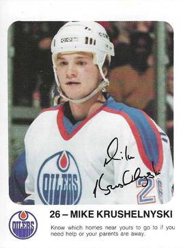 1986-87 Red Rooster Edmonton Oilers #NNO Mike Krushelnyski Front