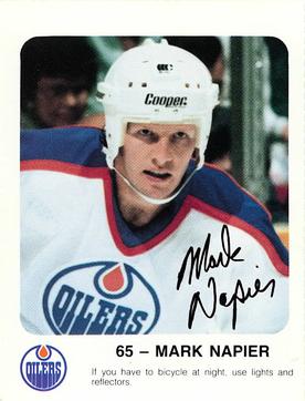1986-87 Red Rooster Edmonton Oilers #NNO Mark Napier Front