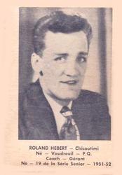 1951-52 Bedard & Donaldson (Laval Dairy) QSHL #19 Roland Hebert Front