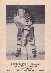 1951-52 Bedard & Donaldson (Laval Dairy) QSHL #27 Delphis Franche Front