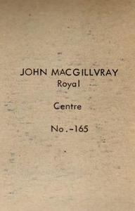 1952-53 Bedard & Donaldson (Anonymous) Juniors #165 John MacGillvray Back