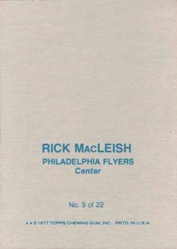 1977-78 Topps - Glossy Inserts (Square Corners) #9 Rick MacLeish Back