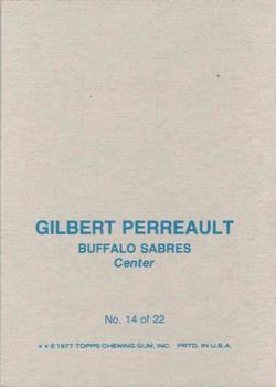 1977-78 Topps - Glossy Inserts (Square Corners) #14 Gilbert Perreault Back