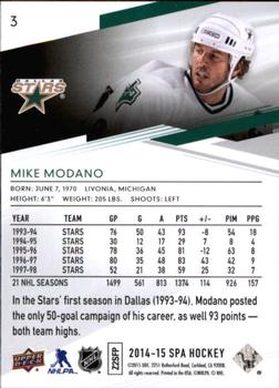 2014-15 SP Authentic #3 Mike Modano Back