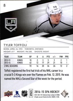 2014-15 SP Authentic #8 Tyler Toffoli Back